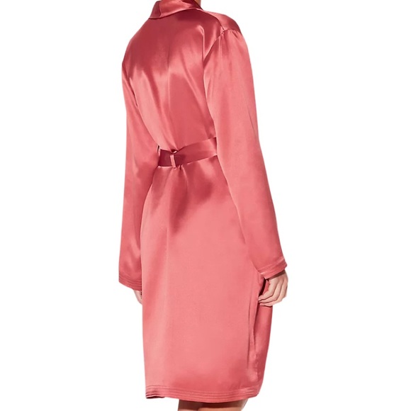 NWT La Perla Rosette Satin Silk Short Robe - Sz L - Picture 2 of 11